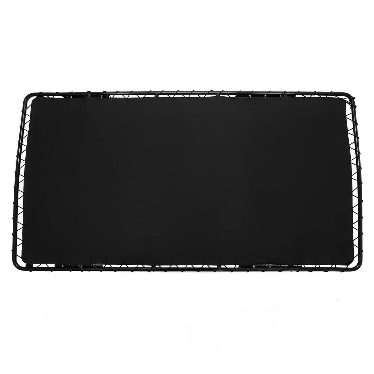 Black rectangular sun top fabric with wireframe edges for golf cart roof kit