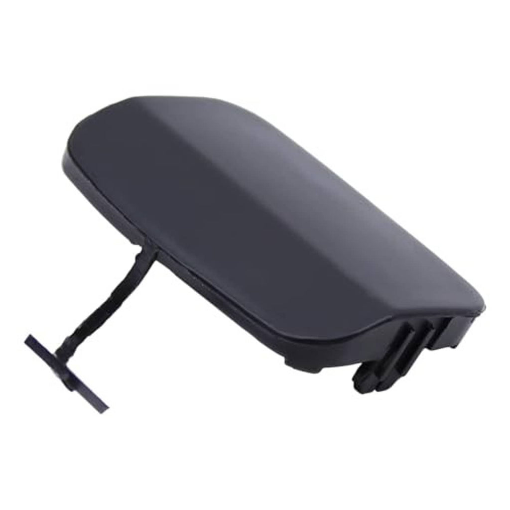 Single rear tow hook eye cover cap with side clip tabs and loop, dark blue/black