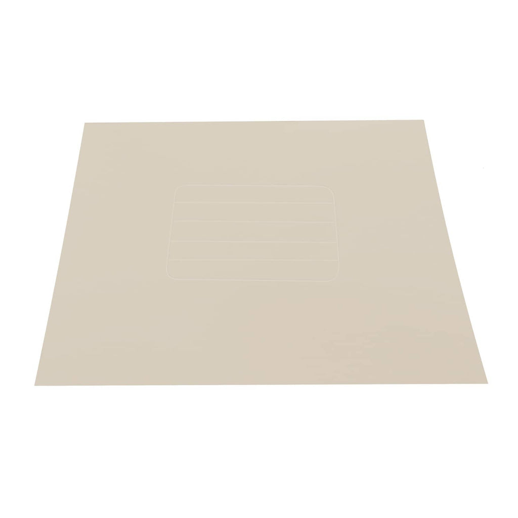 Light beige seat back cover underside with subtle molded rectangular section