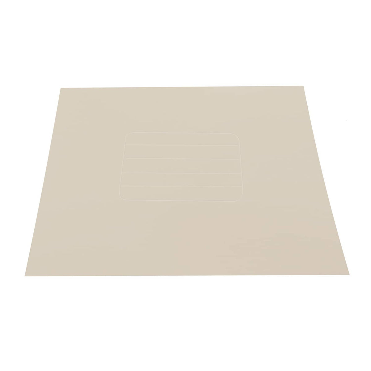 Light beige seat back cover underside with subtle molded rectangular section