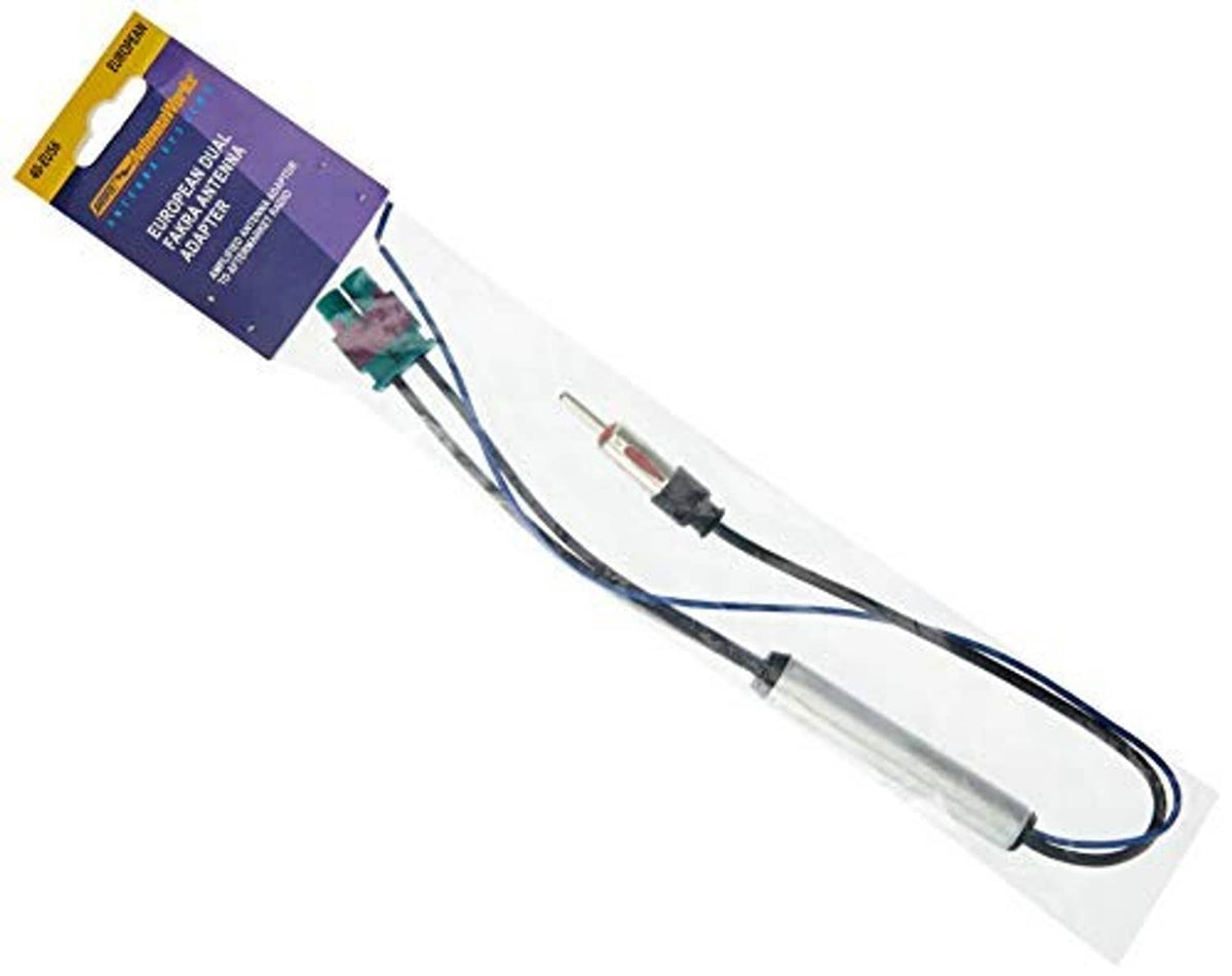Packaged wireless antenna adapter cable with silver metal rod and Fakra plug