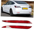 Rear bumper reflector light, red lens for left side
