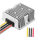 DC step-down voltage converter module with metal heat sink and wire input leads