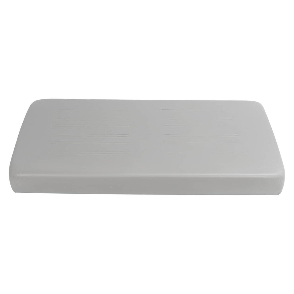 Light gray front seat bottom cushion, smooth molded seat top