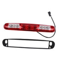 Red LED high-mount third brake light with black wiring and gasket mounting frame