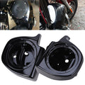 6.5-inch vented speaker pod lower fairing in glossy black, mounted on motorcycle