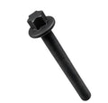 Black hex head cap screw bolt with threaded shaft, engine camshaft sprocket fastener