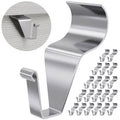 Heavy-duty vinyl siding hook clips, silver-gray metal, set of multiple hooks