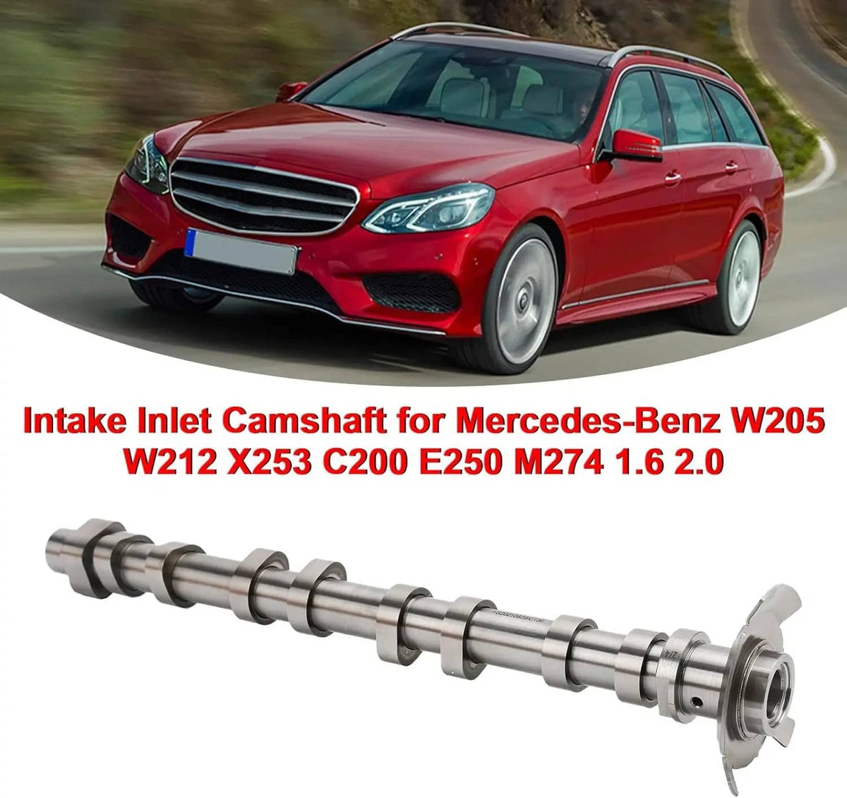 Intake camshaft assembly with flange face and smooth cylindrical metal body