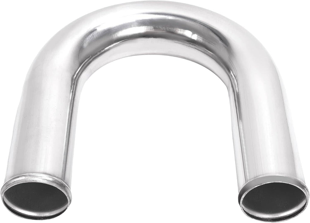 Polished aluminum U-pipe with black end openings