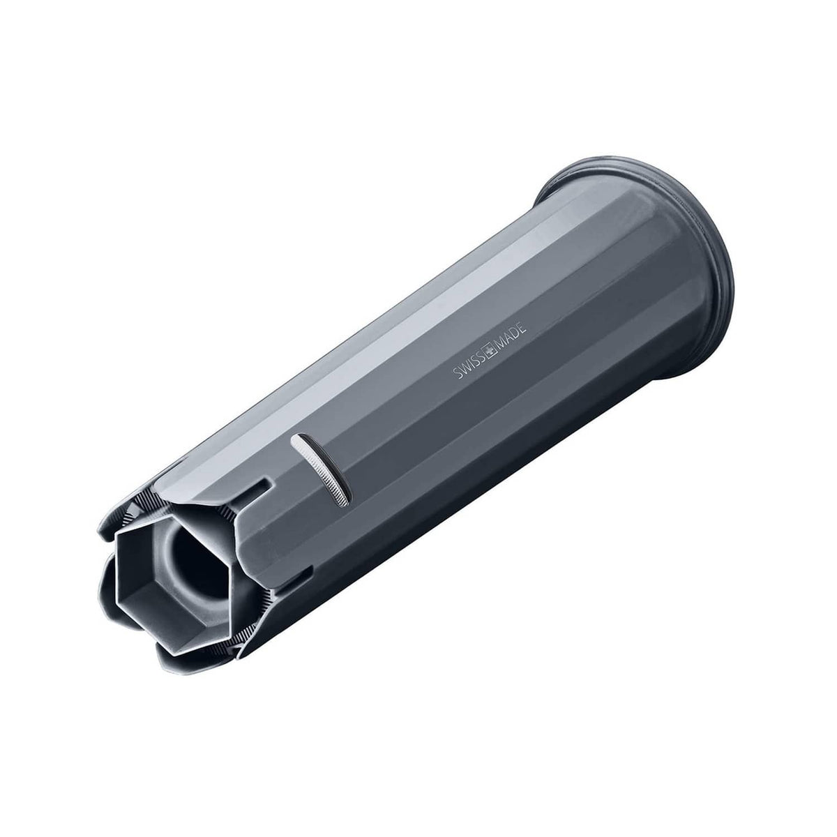 Gray Jura water filter cartridge end cap and connector detail