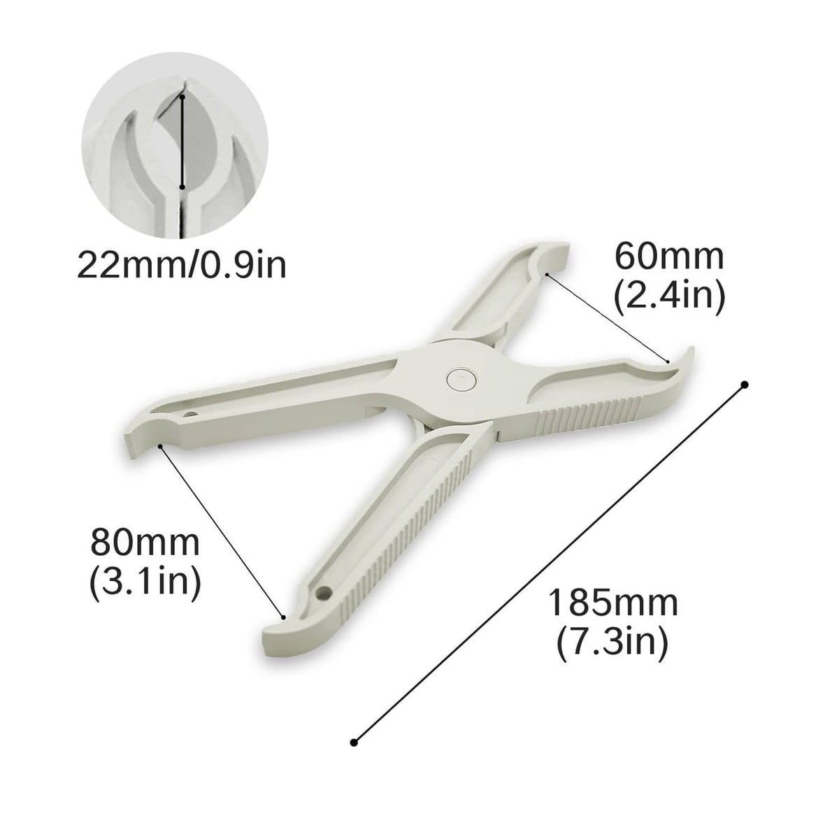 Grey insulated fuse puller tool with curved jaws and non-slip ridged grips