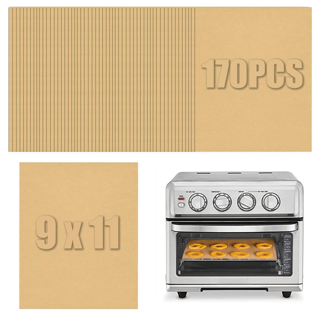 Unbleached parchment paper sheets, pre-cut for air fryer, 9x11 in size pack