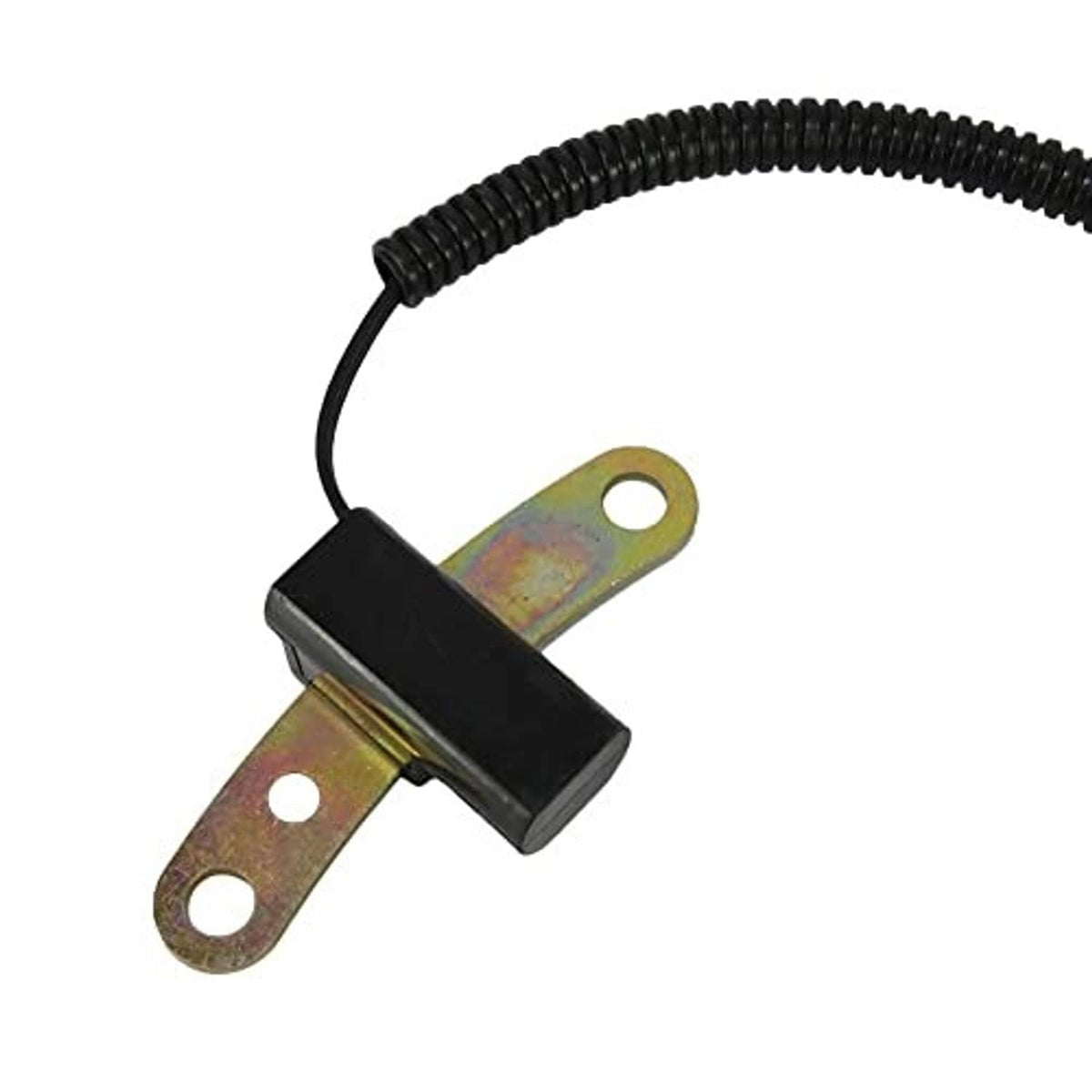 Crankshaft position sensor with metal mounting plate and black sensor module