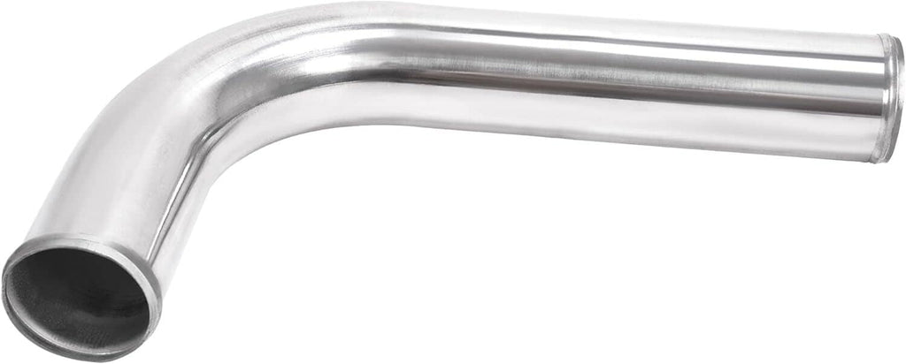 Polished aluminum straight intercooler pipe with black inner ends