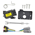 Throttle potentiometer conversion kit with wiring harness, screws, mounting plate, metal rod