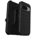 Rugged black Defender phone case with camera cutout and side port cover