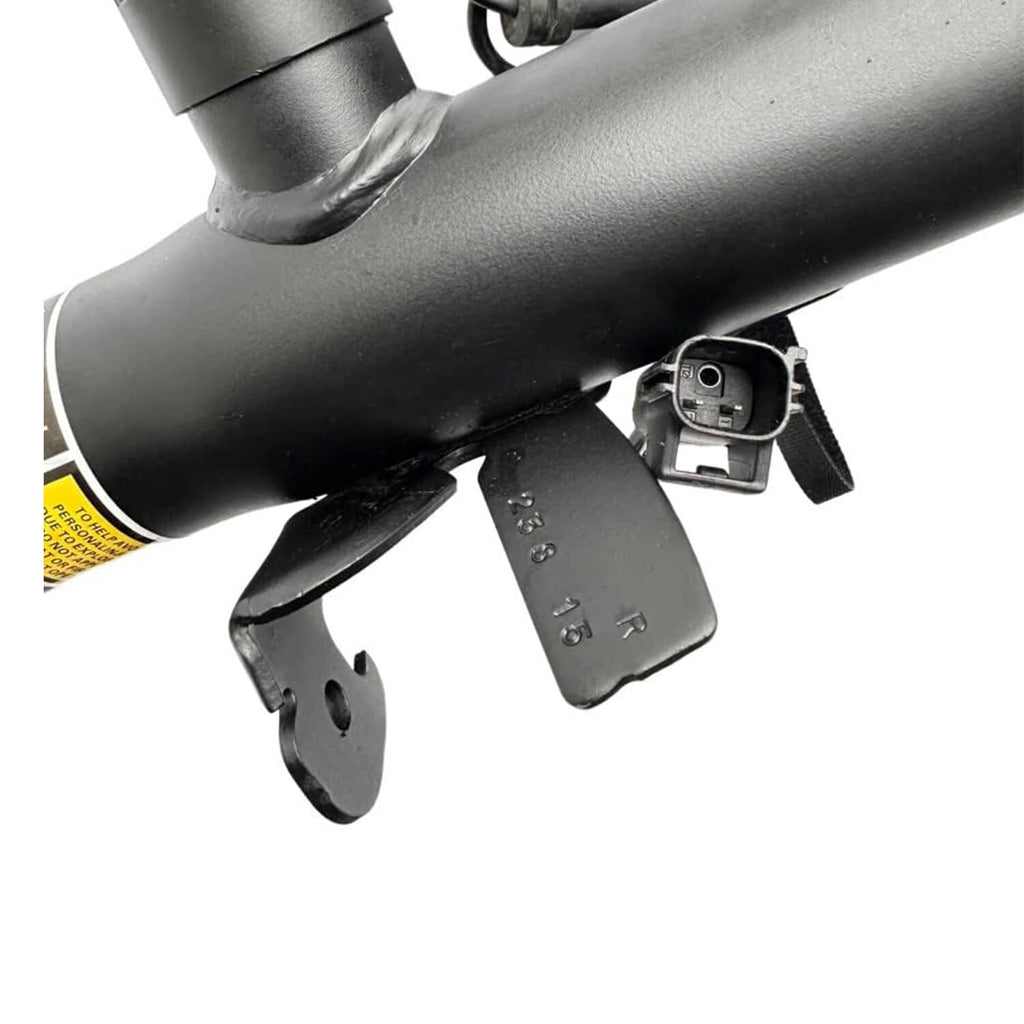 Front shock strut assembly with mounting bracket and attached wiring harness