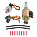 Fuel injection pressure regulator valve with electrical connector and colored wiring harness