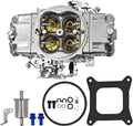 4-barrel double-pumper mechanical carburetor with black air horn and mounting plates