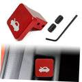 Red hood latch release handle bracket with screws and hex key, repair kit parts