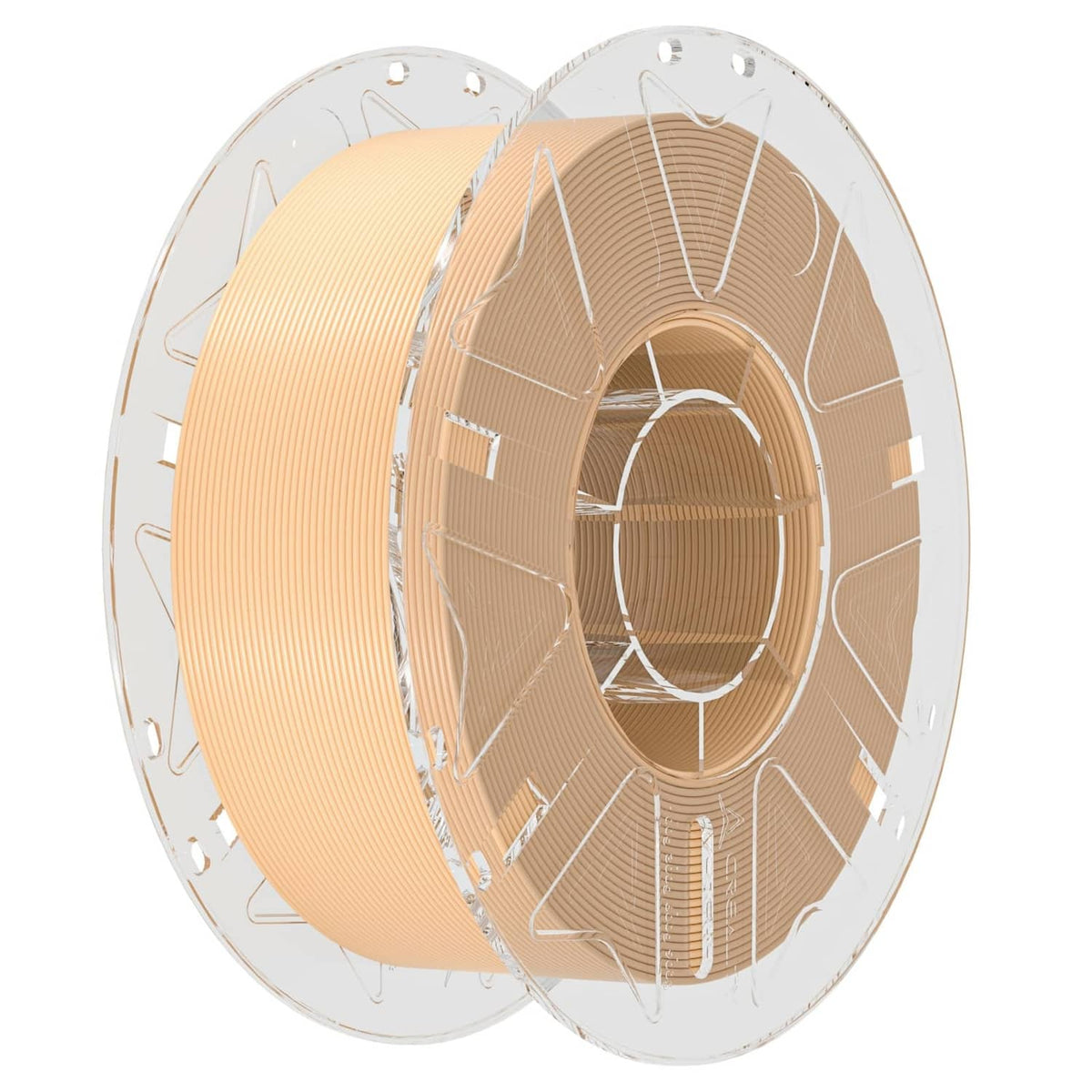 Beige PLA filament on two white reels, 1.75mm spool pair