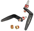 Steel pneumatic rafter hook hanger with black handle, red inserts, and silver fittings