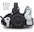 PCV valve oil separator assembly with black housing and light gray/white caps