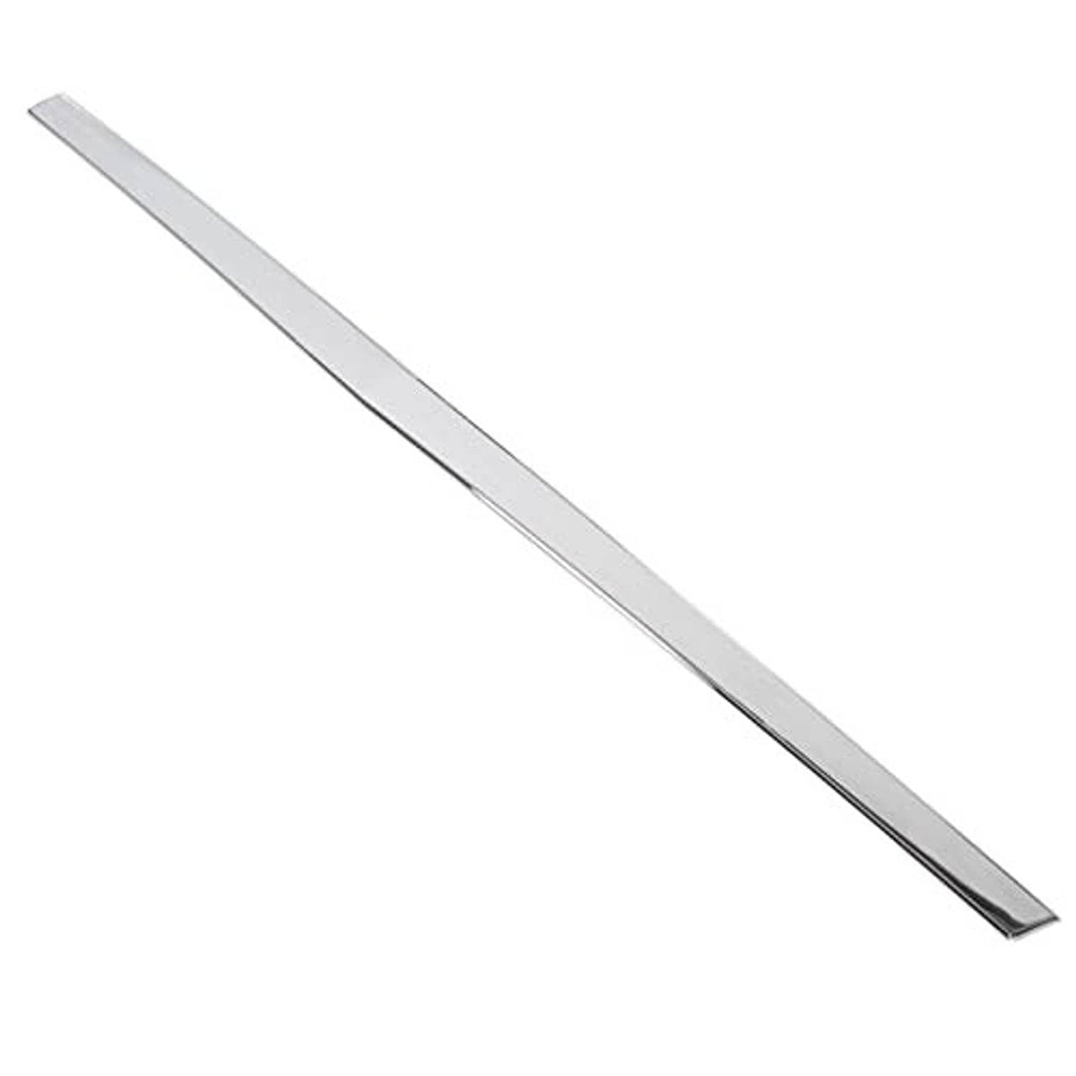 Light gray hood trim molding strip with beveled long edges