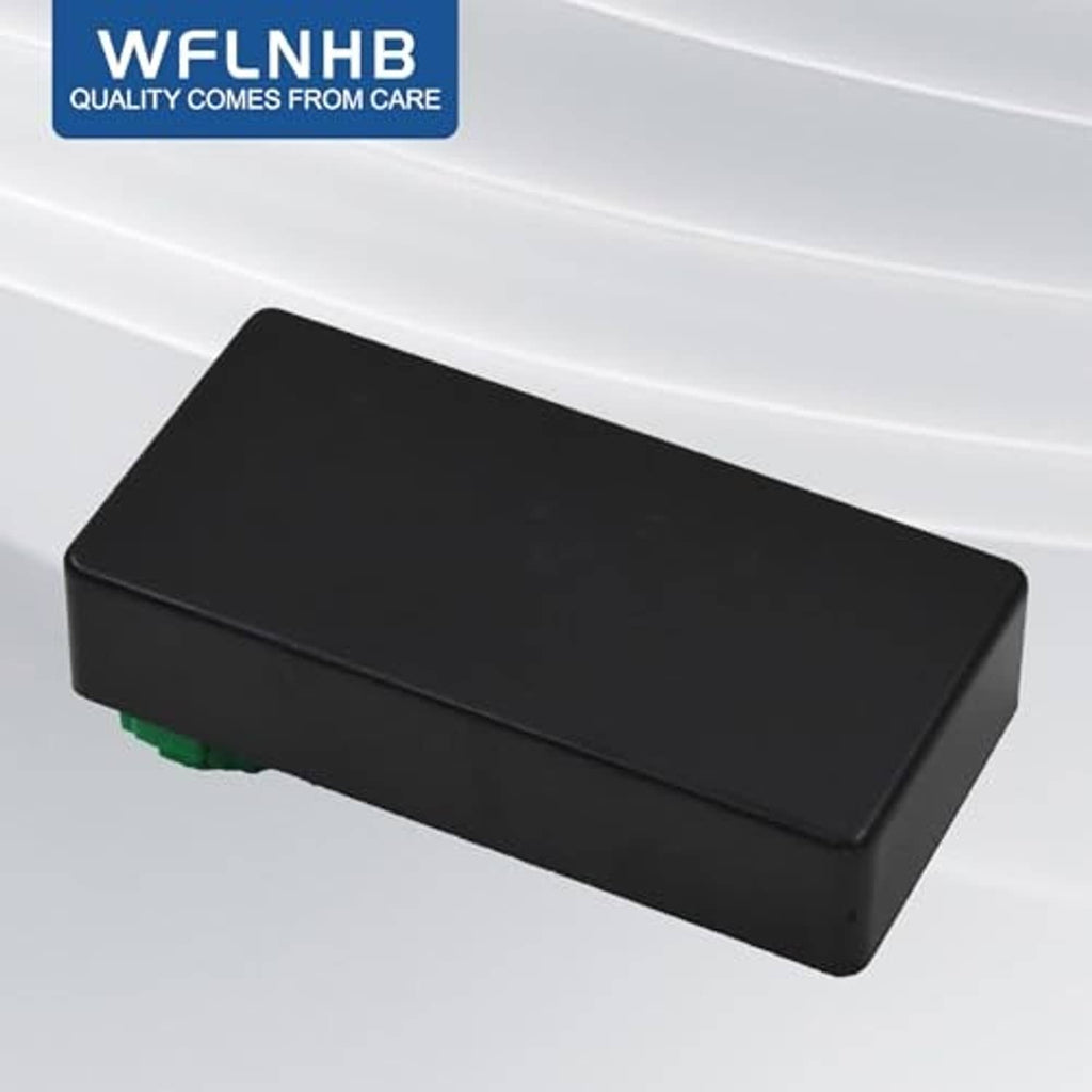 Black rectangular CDI module box, top cover and side profile