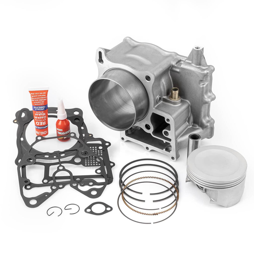 Cylinder jug and piston top-end gasket kit with piston rings and head gasket set
