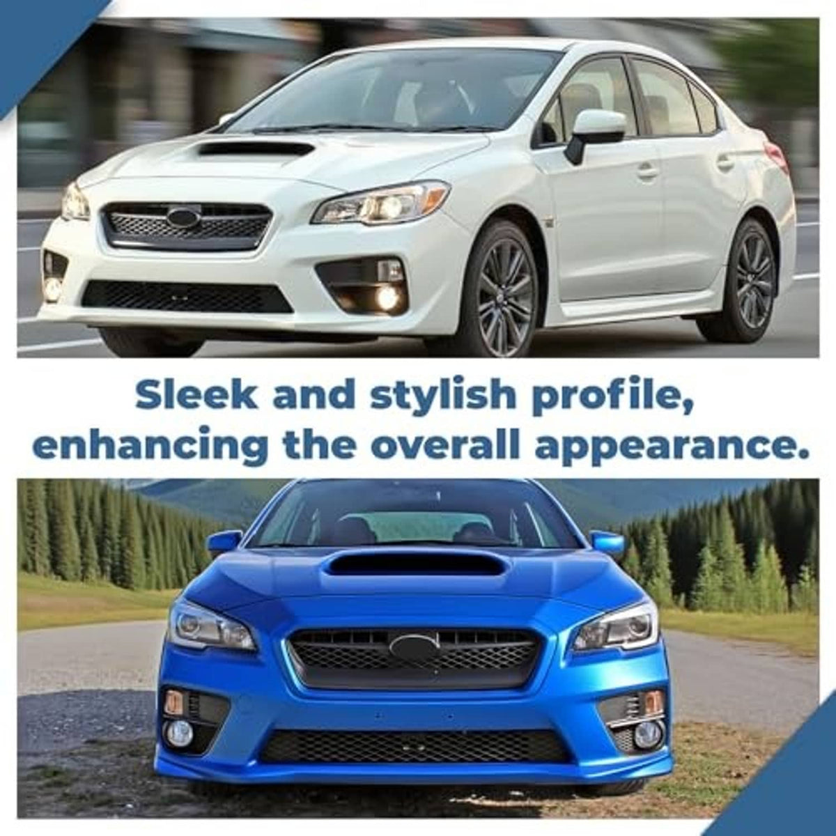 Black front bumper lower grille with diamond mesh insert and frame mounting tabs