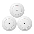Slim white X-Sense water leak detector, round sensor face with red status LED
