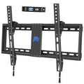 Black tilting TV wall mount bracket with two side rails and mounting plate