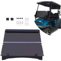 Tinted fold-down flip windscreen for ICON utility cart, dark windshield panel set