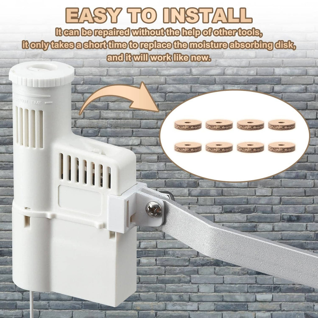 Moisture-absorbing cork discs for rain sensor, tan round discs with center hole