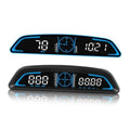 Blue LED digital car HUD speed display panel with compass and speed readings