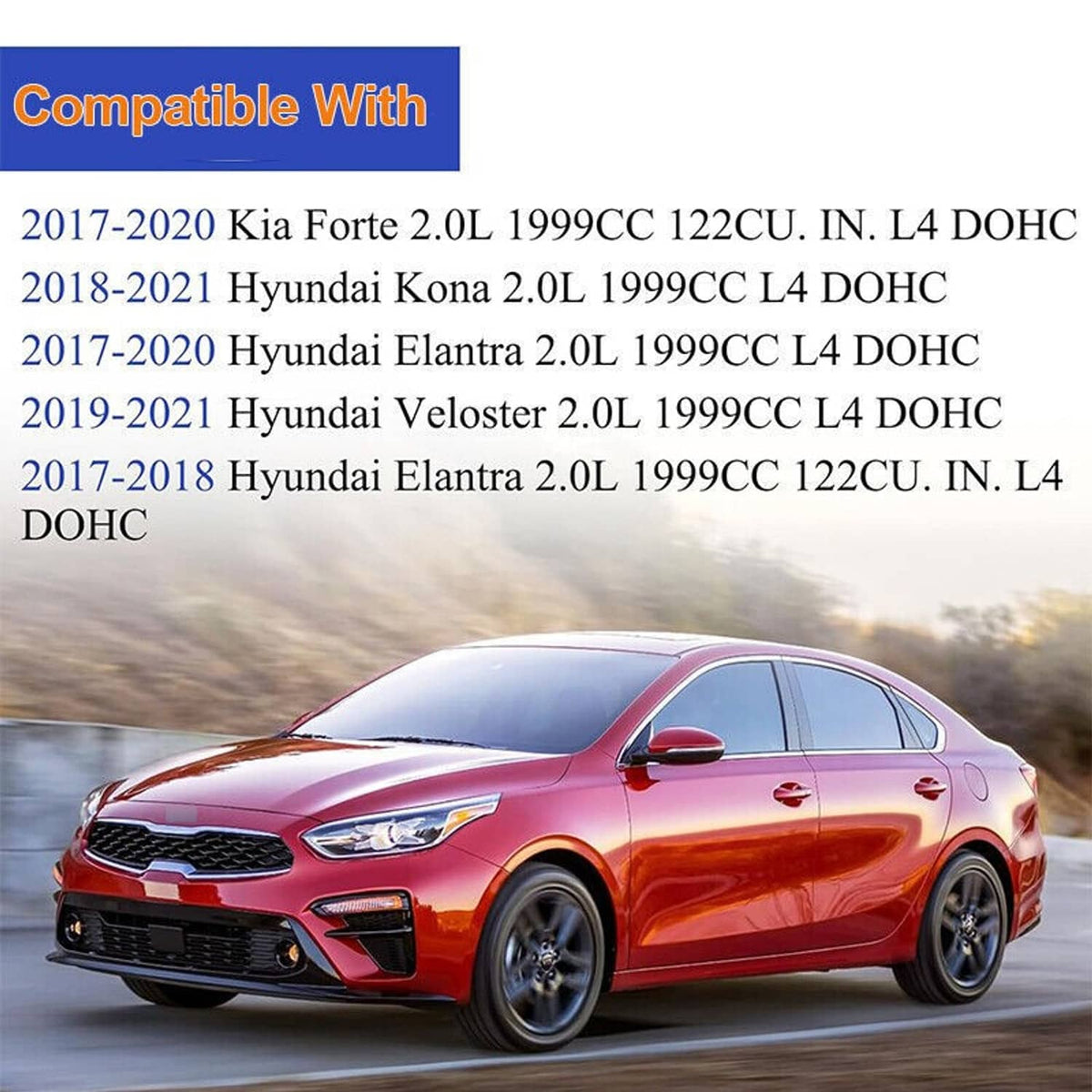 Engine timing chain cover compatible with 2017-2020 Hyundai Elantra on road car photo
