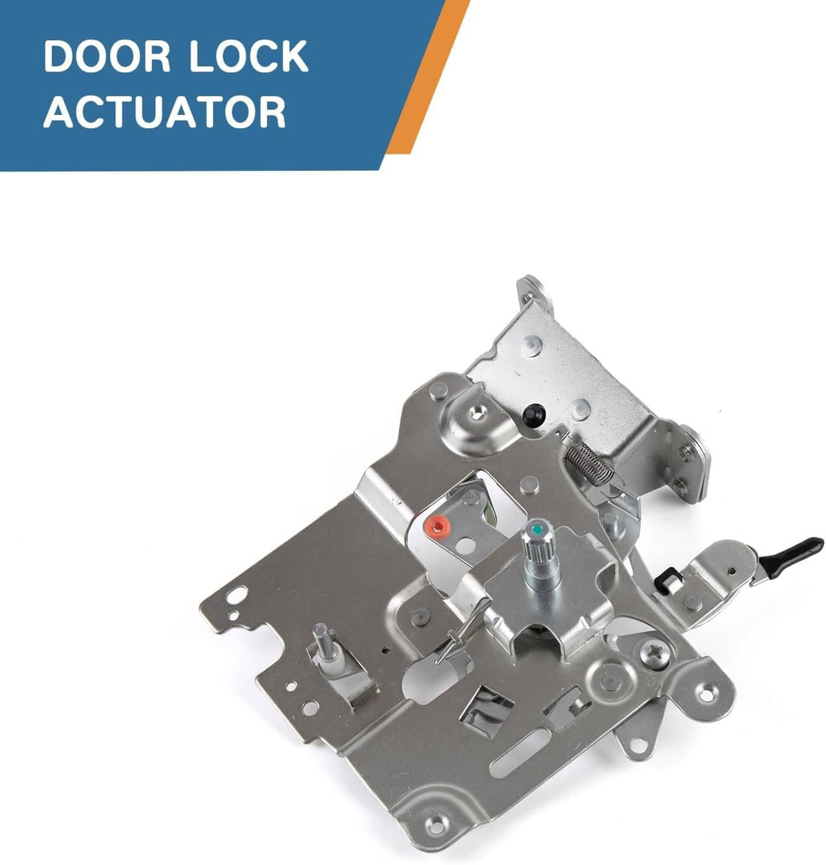 Door lock actuator latch assembly with spring hardware and mounting points