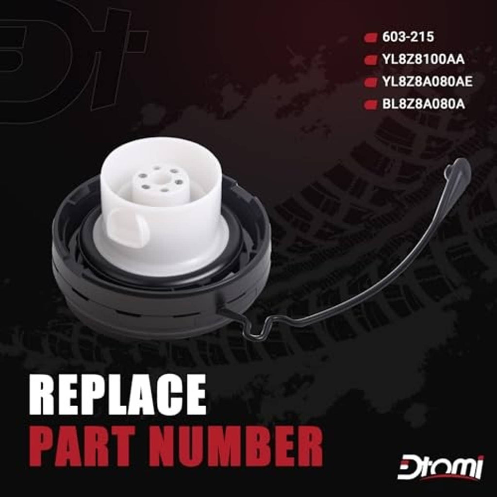 White inner fuel cap insert with four small holes on dark outer ring
