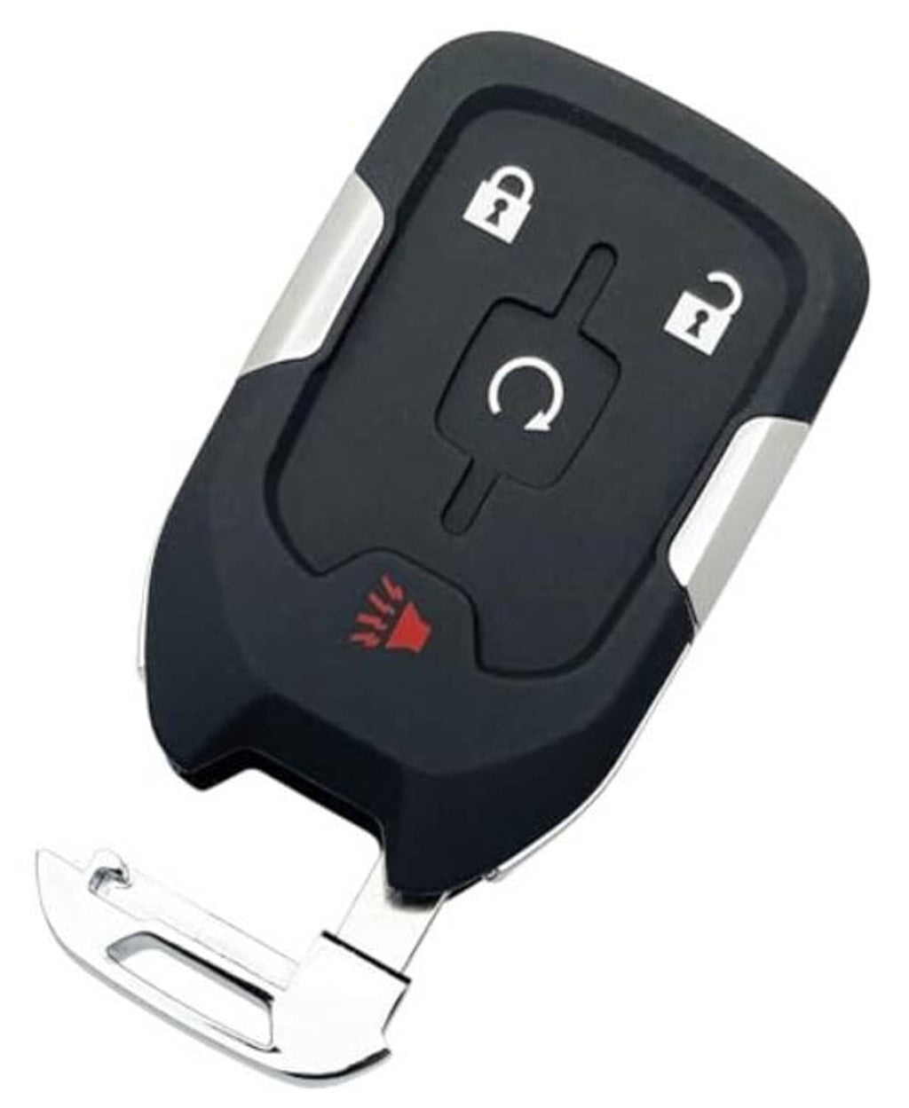 Black key fob shell case with detachable metal key blade