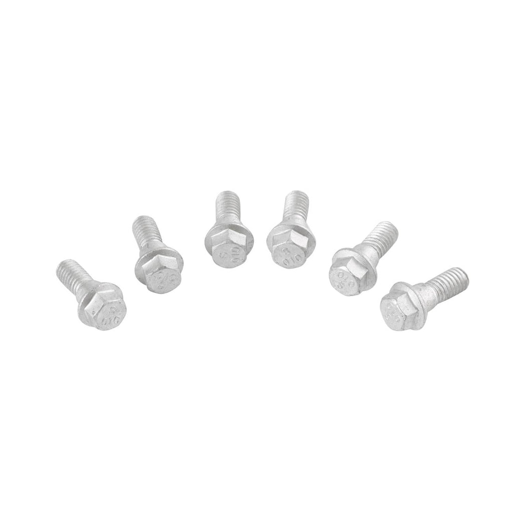 Set of silver hex-head bolts with threaded shanks