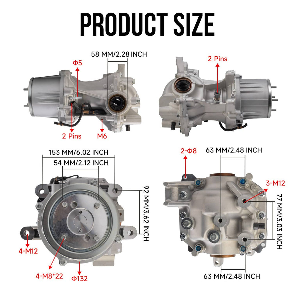RivetOak Rear Axle Differential Carrier w/ Coupling Unit For Mazda CX-5 CX-9 2.5L AWD