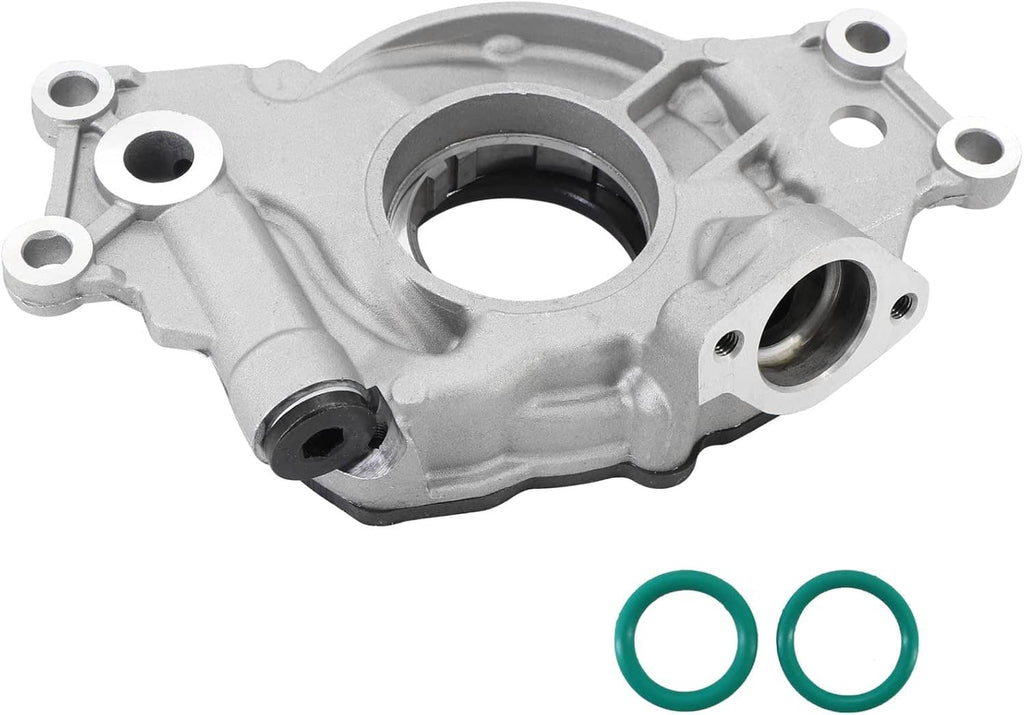 High pressure oil pump assembly with aluminum housing and inlet/outlet ports