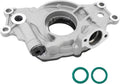 High pressure oil pump assembly with aluminum housing and inlet/outlet ports