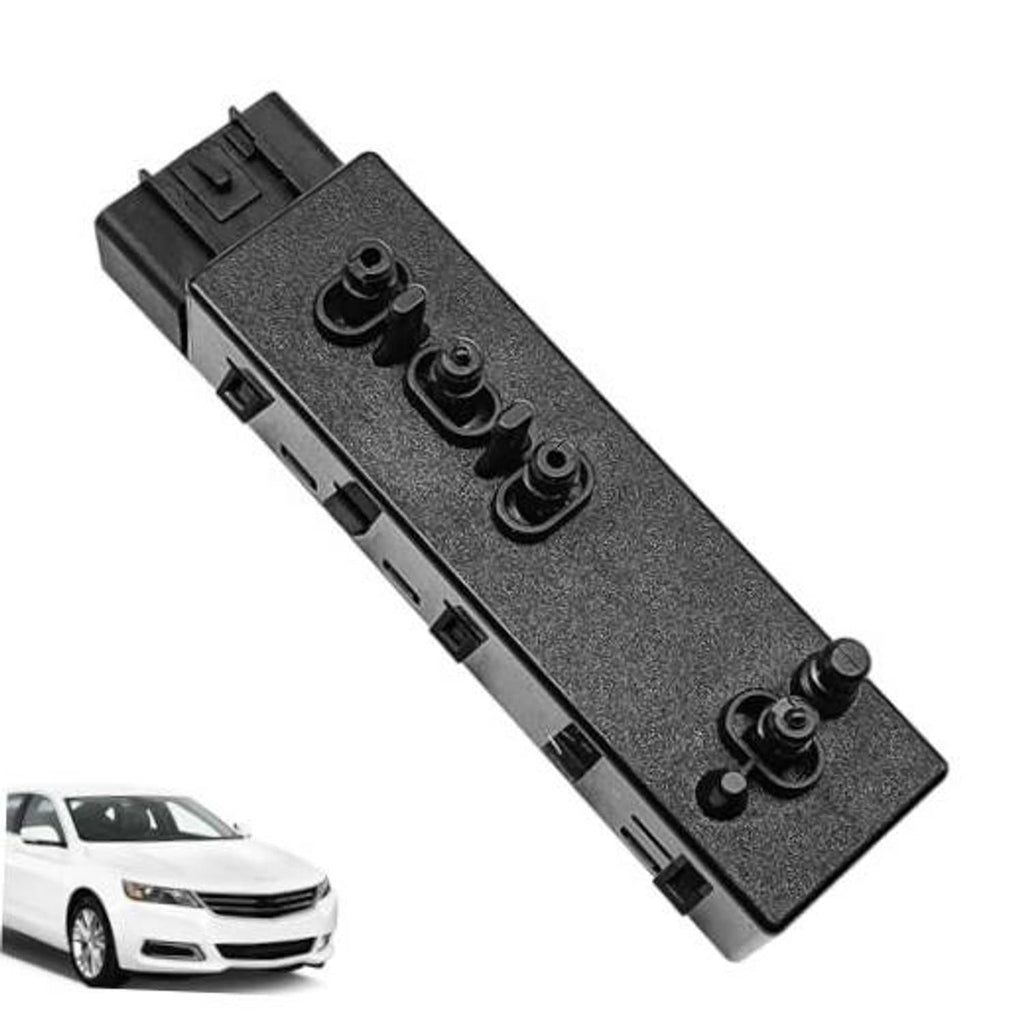 Power seat adjustment switch control panel, black with multiple round knob buttons