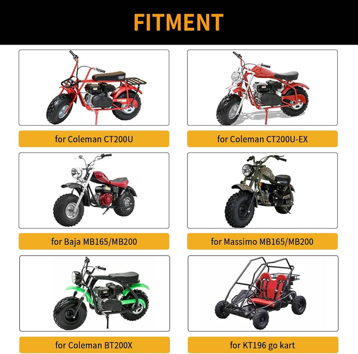 Valve springs compatibility fitment cards for ATVs and bikes, springs set