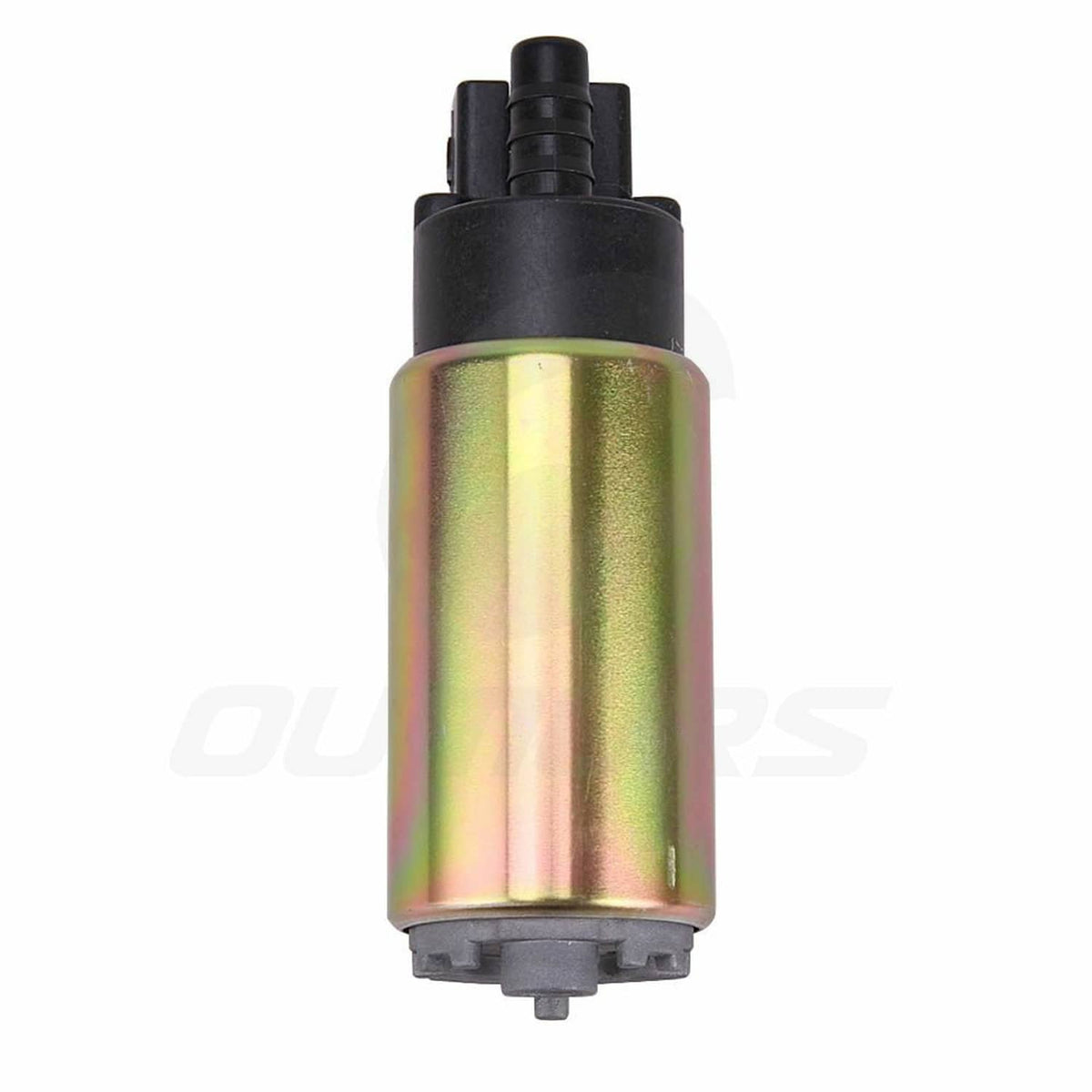 In-tank fuel pump with black top and iridescent metallic canister