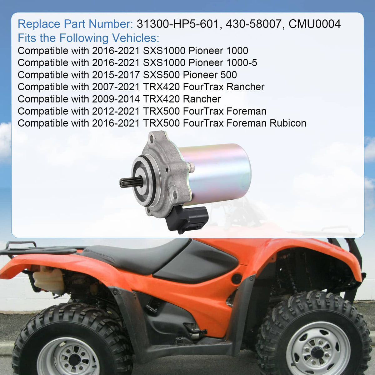Shift motor assembly with mounting flange and black connector, shown on vehicle