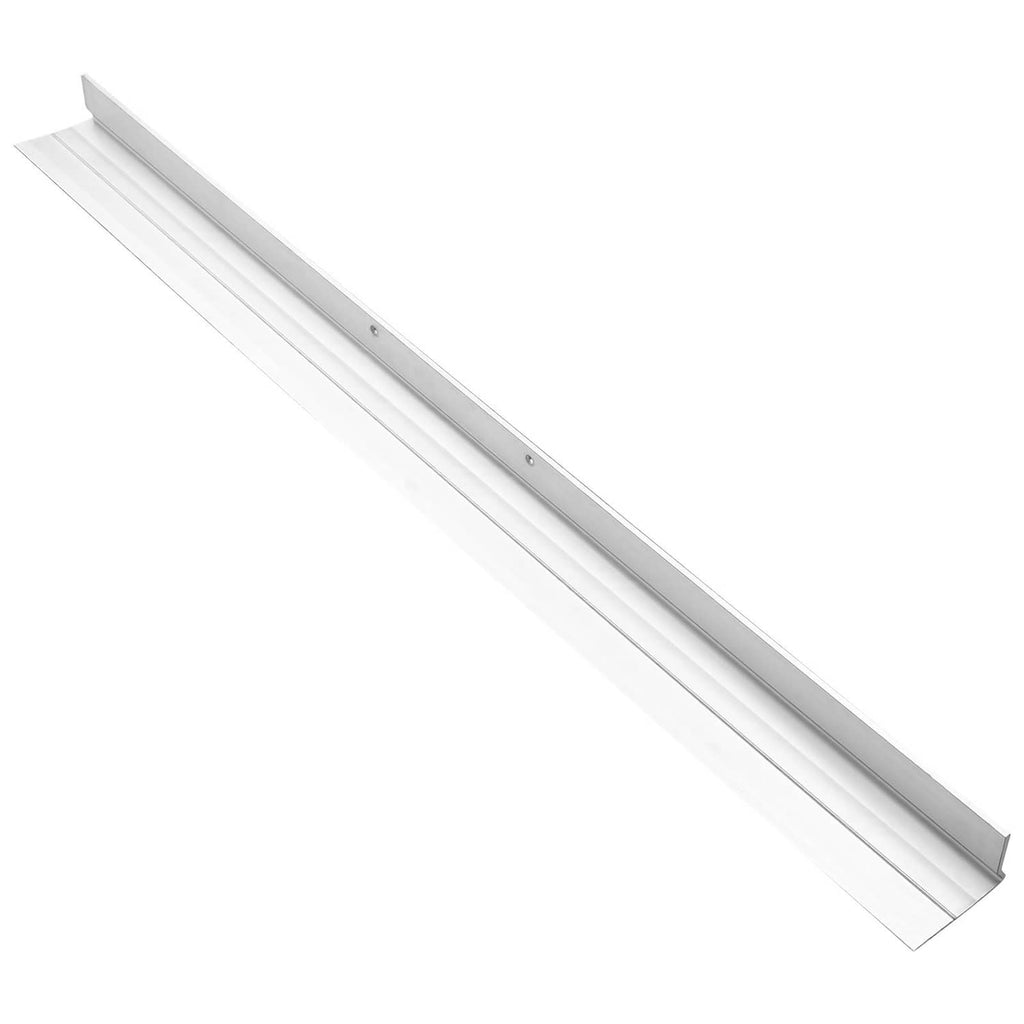 Aluminum concrete screed blade angled view with long flat leveling edge